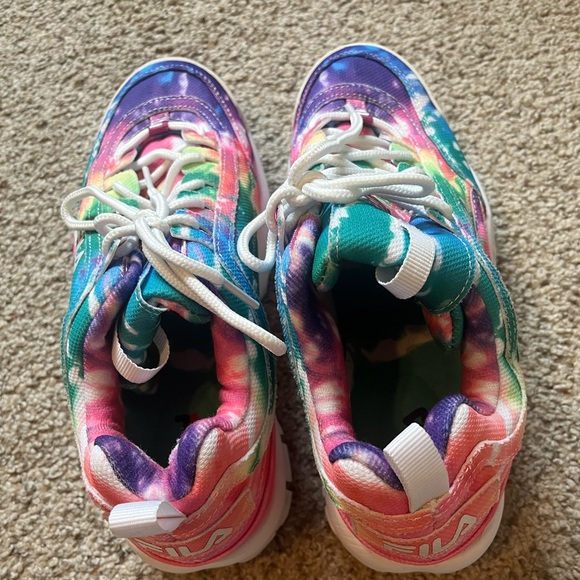 NWOT FILA Women’s Disruptor II Tie Dye Platform Sneakers U.S. Size 8.5 - Picture 2 of 12